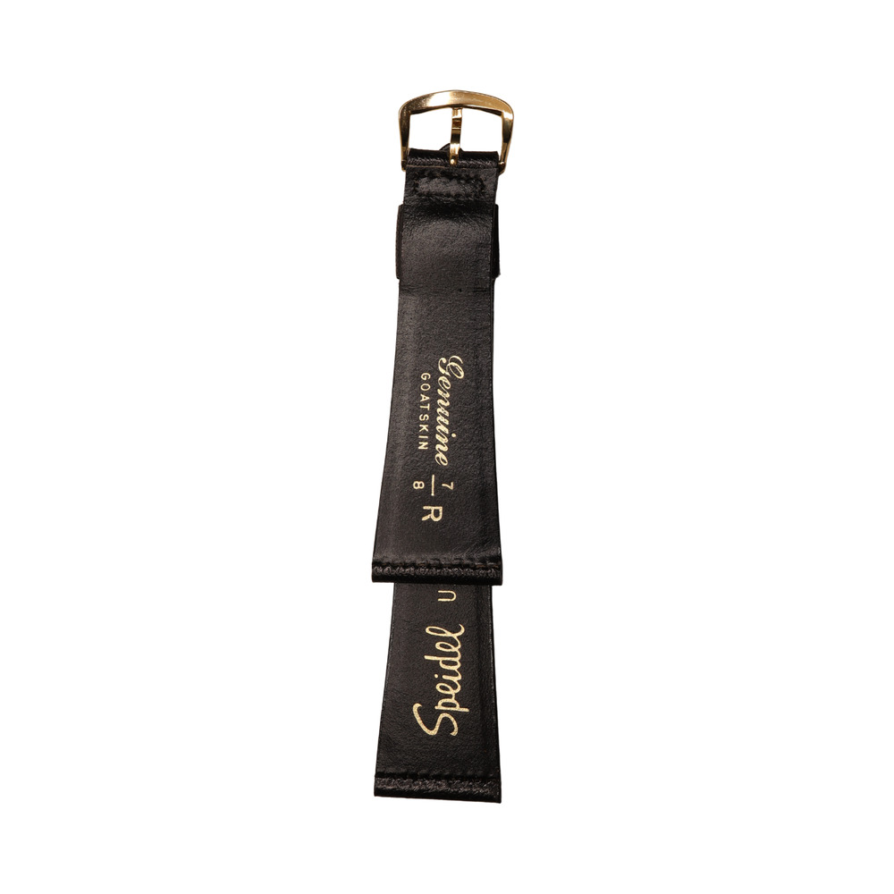 Vintage Speidel Pinseal Goatskin Black Watch Band 7/8 in w/ Case